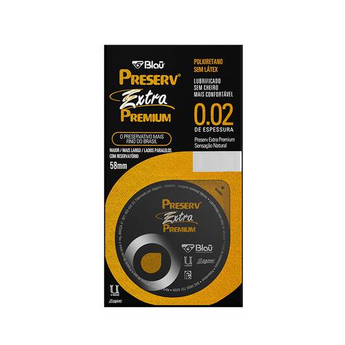 Preservativo Preserv Extra Premium com 4 Unidades