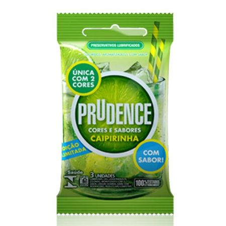 Preservativo Prudence Cores e Sabores Caipirinha Perservativo Caipirinha Prudence Unica C/3