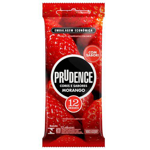 Preservativo Prudence Morango 12 Unidades