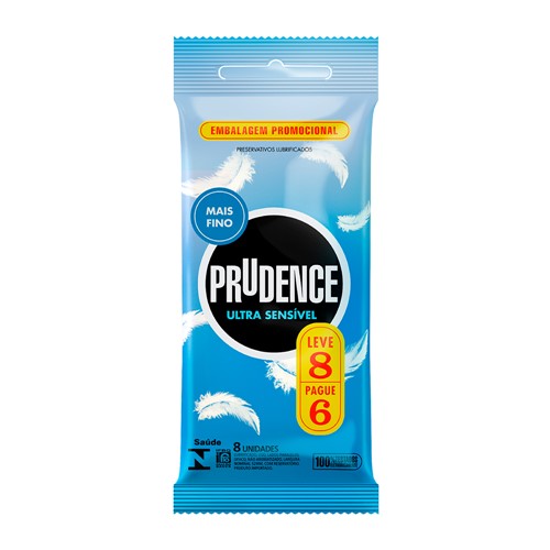 Preservativo Prudence Ultra Sensível Leve 8 Pague 6