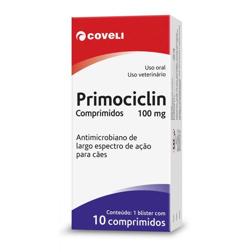 Primociclin 100mg 10 Comprimidos_Coveli 100mg