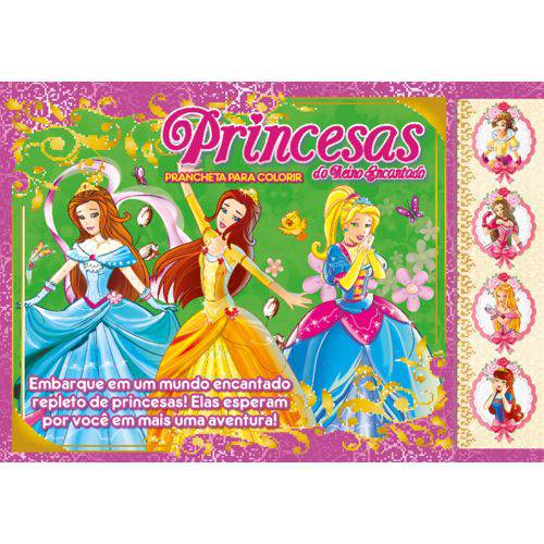 Princesas do Reino Prancheta para Colorir