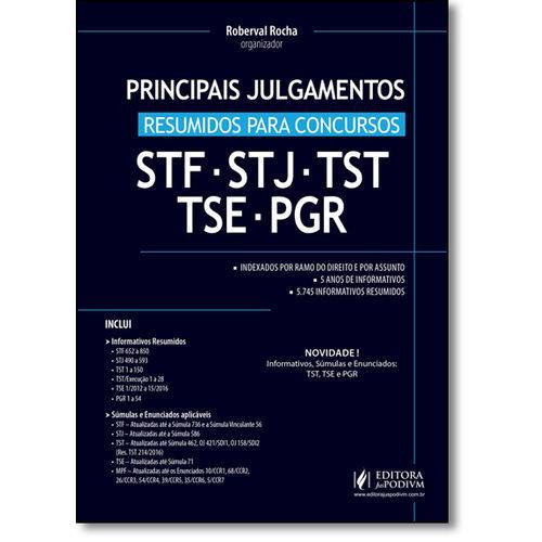 Principais Julgamentos do Stf, Stj, Tst, Tse e Pgr 2017: Resumidos para Concursos