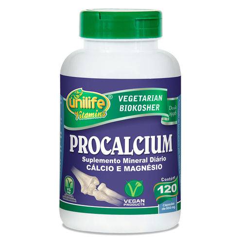 Procalcium (950mg) 120 Cápsulas Vegetarianas - Unilife
