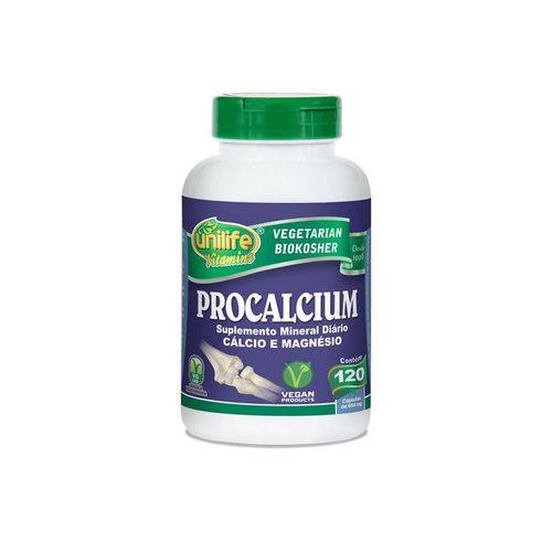 Procalcium Cálcio e Magnésio 120 Cápsulas - Unilife -