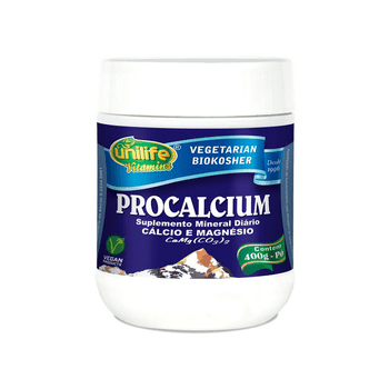 Procalcium Cálcio e Magnésio 400g em Pó Unilife