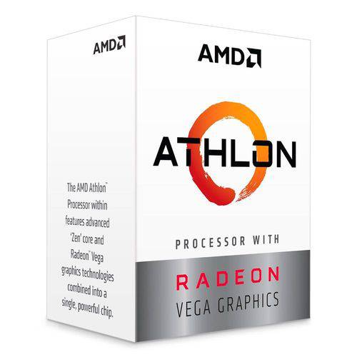 Processador Amd Athlon 200ge, Dual Core, Cache 5mb, 3.2ghz, Am4 - Yd200gc6fbbox