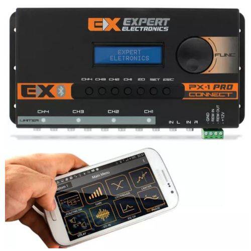 Processador de Áudio Banda Expert Electronics Px1 Pro Connect 4 Vias Bluetooth