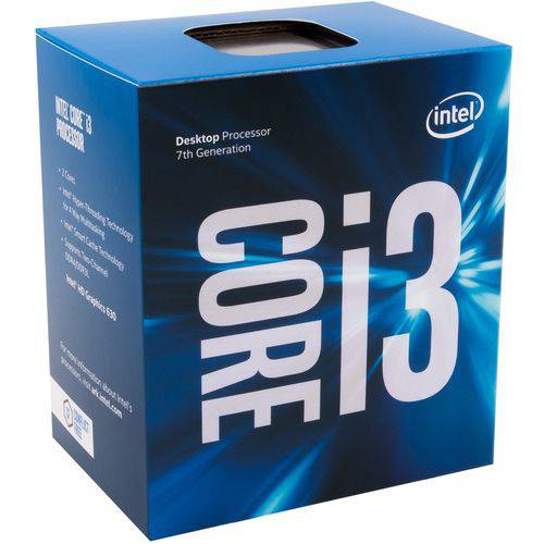 Processador Intel Core I3-7100 Kaby Lake 7a Geração, Cache 3MB 3,9GHz LGA 1151 Intel HD Graphics BX8