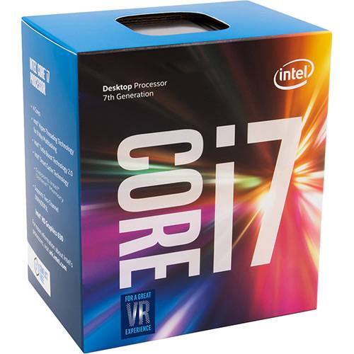 Processador Intel Core I7-7700k Kaby Lake 7º Geração Cache 8mb 4.2ghz (4.5ghz Max) Lga 1151 Intel Hd Graphics 630