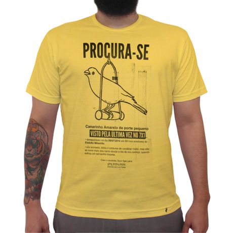 Procura-se Canarinho - Camiseta Clássica Masculina