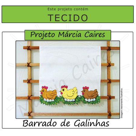 Projeto Márcia Caires + Tecido - Barrado de Galinhas