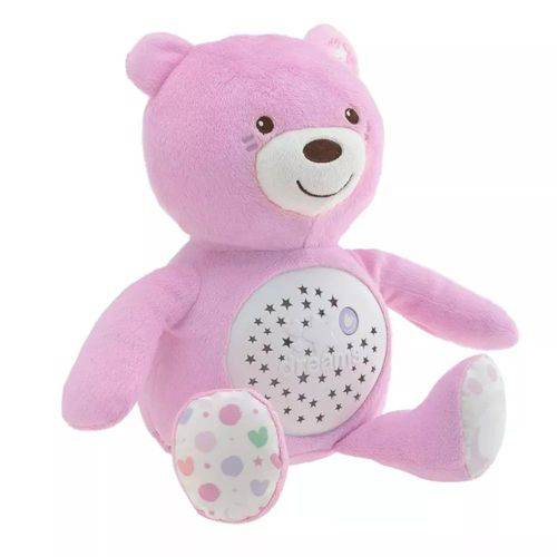Projetor Pelúcia Bebê Urso Rosa Chicco