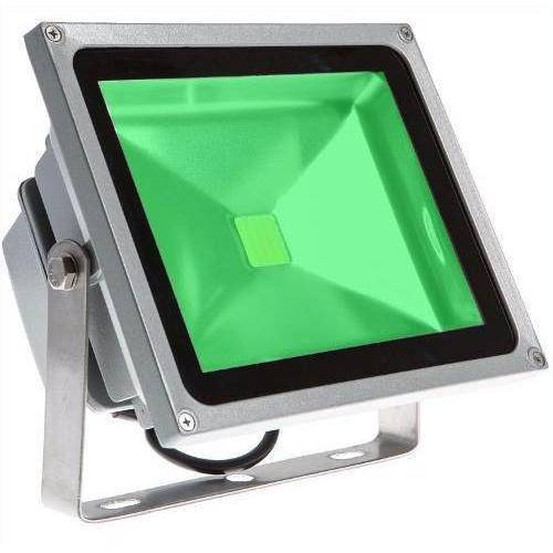 Projetor Refletor de Led Cinza Bivolts 20w Luz Verde IP65 (uso Externo) C.O.B. Montalto