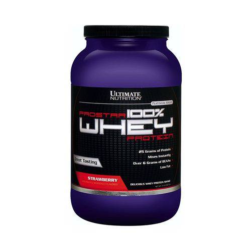 Prostar 100% Whey 2lbs (907g) - Morango - Ultimate Nutrition