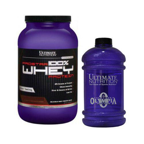 Prostar 100% Whey Ultimate Nutrition 2lbs 907g + Galão 1L