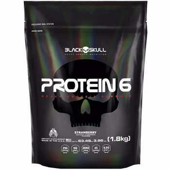 Protein 6 Refil 1,8kg Morango - Black Skull