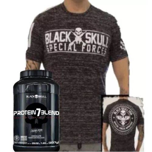 Protein 7 Blend 837gr + Camiseta Black Skull Tshirt Special Force!!!