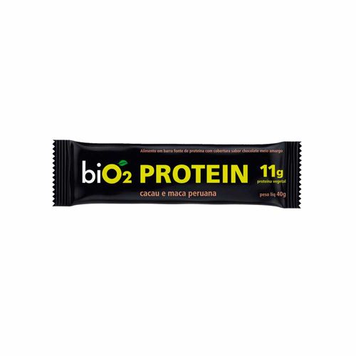 Protein Bar Barra de Proteina Vegetal Sabor Cacau e Maca Peruana - Bio2 - 40g