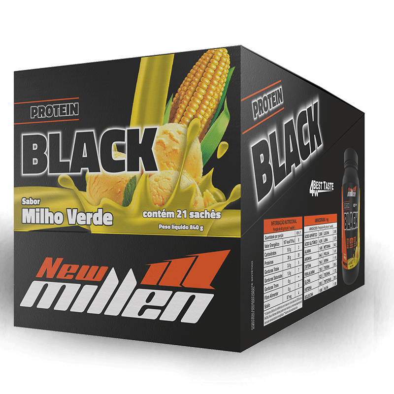 Protein Black 4W (21 Sachês de 40g) New Millen-Flappuccino