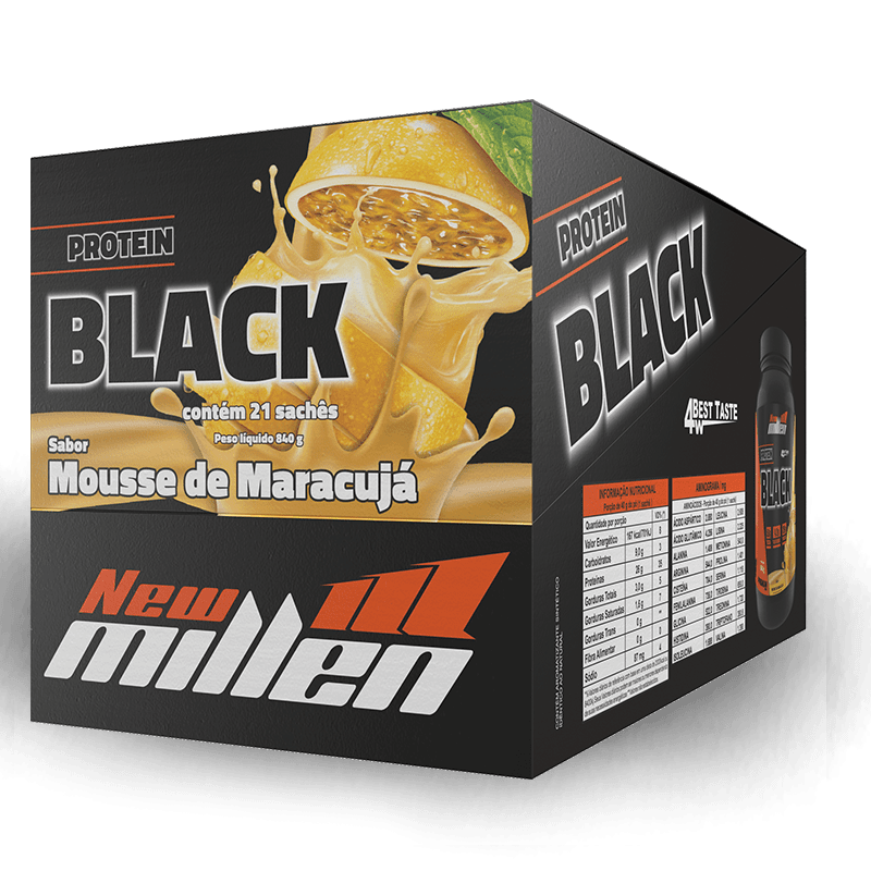 Protein Black 4W (21 Sachês de 40g) New Millen-Flappuccino
