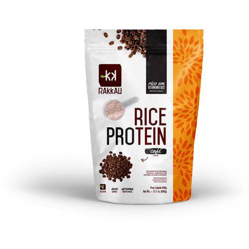 Proteina Arroz Whey Vegan Rice Protein Café 600g Rakkau