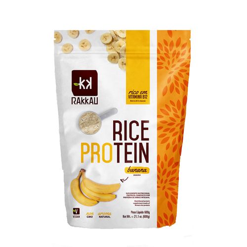 Proteína Concentrada de Arroz Rice Protein Banana - Rakkau - 600g