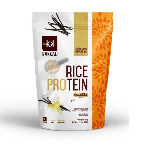 Proteína Concentrada de Arroz Rice Protein Baunilha - Rakkau - 600g