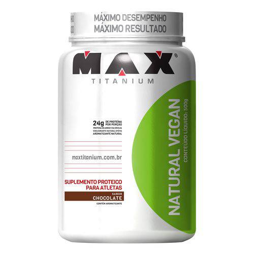 Proteína do Arroz/Ervilha NATURAL VEGAN - Max Titanium - 500grs - Chocolate