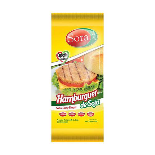 Proteína Texturizada de Soja Sora Hambúrguer Carne Branca 110g