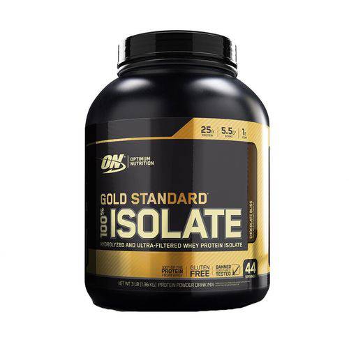 Proteína Whey Gold Isolate 1,36kg Chocolate 3,0lbs Optimum Nutrition