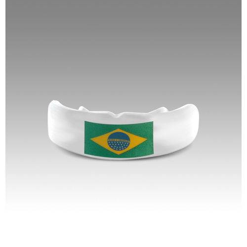 Protetor Bucal Auge Sports Profissional Bandeira do Brasil com Estojo