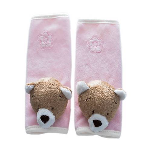 Protetor de Cinto de Segurança Infantil Urso Nino Rosa Zip Toys