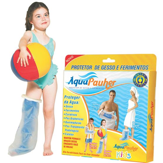 Protetor de Gesso Aqua Pauher Kids Membro Inferior Perna AC053 Orthopauher