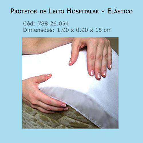 Protetor de Leito Hospitalar - Elástico (tamanho 1,90 X 0,90 X 0,15m) - Bioflorence - Cód: 788.26.054