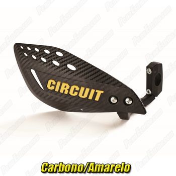 Protetor de Mão Circuit Vector com Haste em Nylon CARBONO/AMARELO