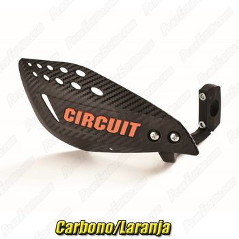 Protetor de Mão Circuit Vector com Haste em Nylon Carbono/Laranja