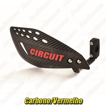 Protetor de Mão Circuit Vector com Haste em Nylon Carbono/Vermelho