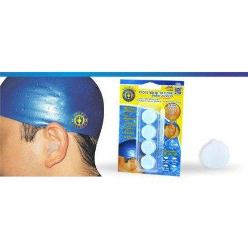 Protetor de Ouvido de Silicone para Perfeita Vedação Contra Ruídos e Infiltração de Água - Azul (404