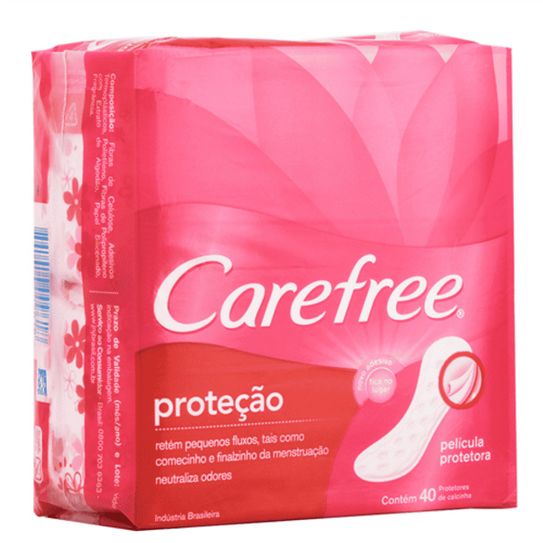 Protetor Diário Carefree Proteção com Perfume com 40 Unidades