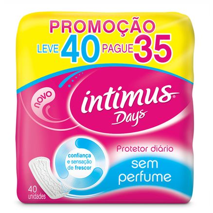 Protetor Diário Intimus Days Sem Perfume 40 Unidades