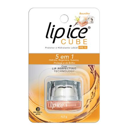 Protetor e Hidratante Labial Lip Ice Cube FPS 15 Baunilha 1 Unidade