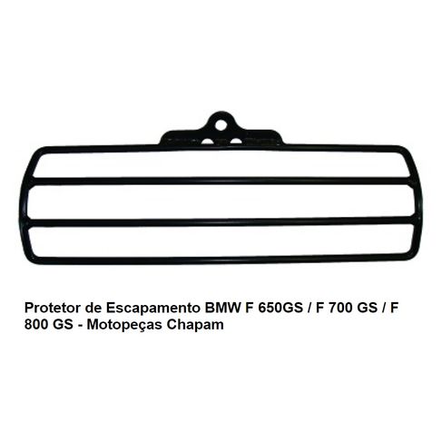 Protetor Escapamento Chapam BMW F650 GS / F800 GS Preto Fosco