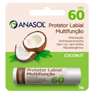 Protetor Hidratante Labial Coconut FPS60 Anasol 5g