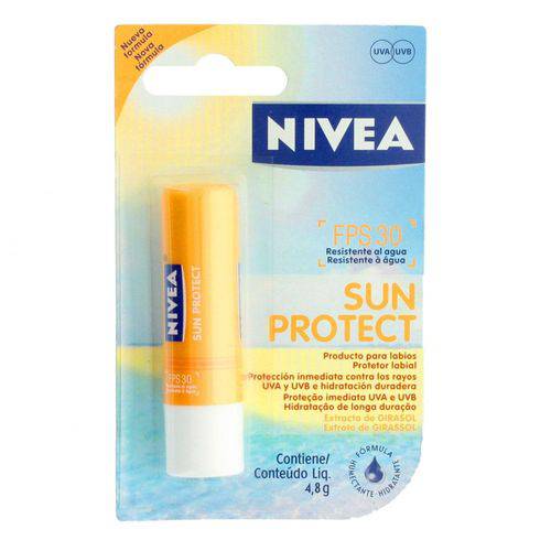 Protetor Labial Nivea Sun Protect FPS30 com 4,8g