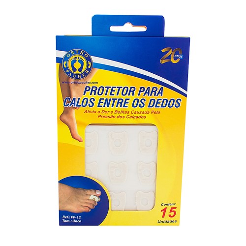 Protetor para Calos Ortho Pauher Entre os Dedos com 15 Unidades