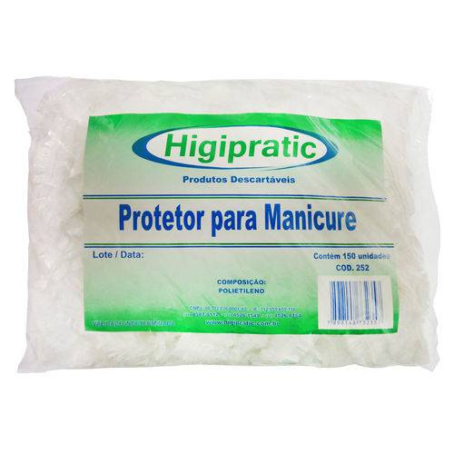 Protetor para Manicure com 150 Unidades Higipratic