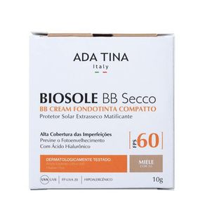 Protetor Solar Ada Tina Biosole BB Secco com Cor FPS 60 Miele 10g