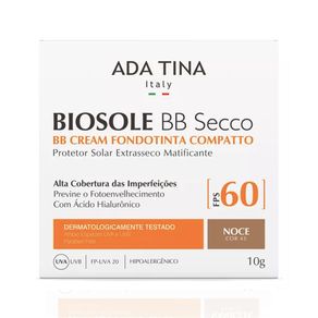 Protetor Solar Ada Tina Biosole BB Secco com Cor FPS 60 Noce 10g