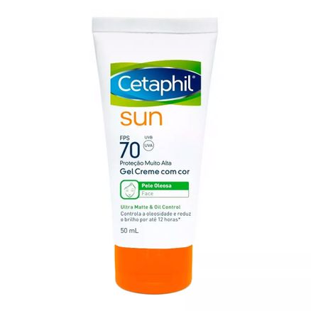 Protetor Solar Cetaphil Sun Ultra Matte e Oil Control com Cor FPS 70 Gel Creme 50ml